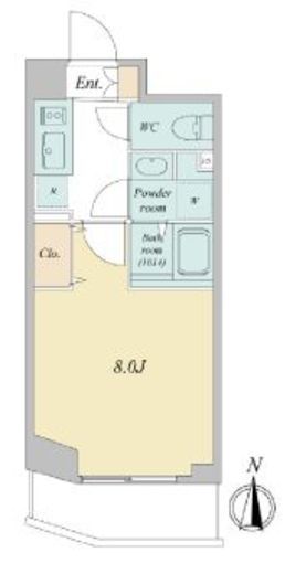 プライマル武蔵関　407号室　間取り