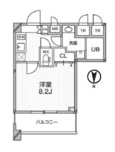 プライマル武蔵関　416号室　間取り