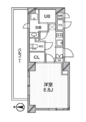 プライマル武蔵関　419号室　間取り