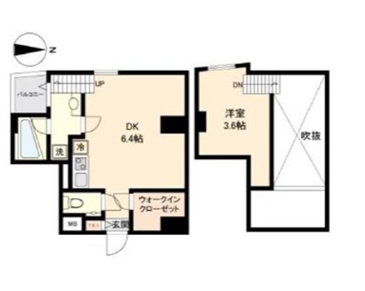 パークフラッツ永福町　401号室　間取り