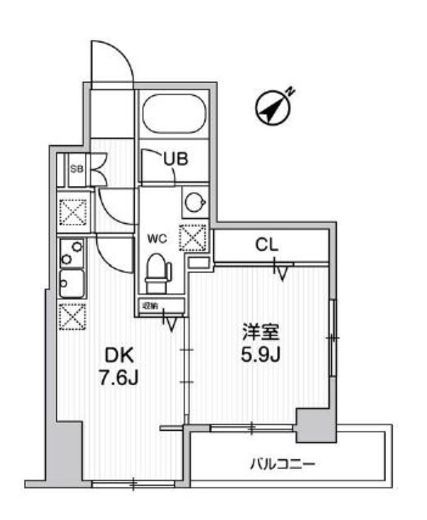 ドゥーエ東高円寺　802号室　間取り