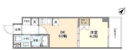 YSレジデンス代田橋　102号室　間取り