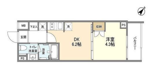 YSレジデンス代田橋　106号室　間取り