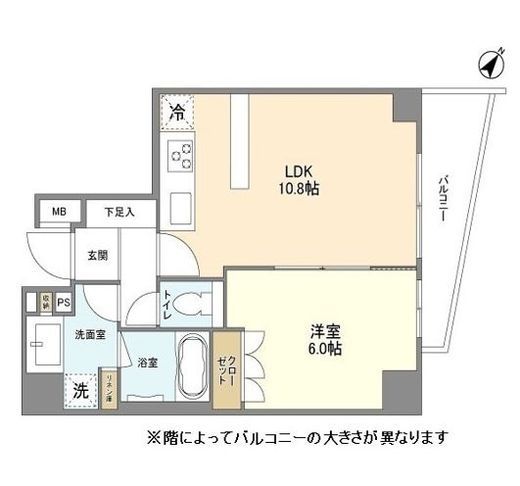 YSレジデンス代田橋　401号室　間取り