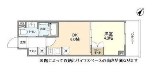 YSレジデンス代田橋　403号室　間取り