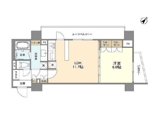 YSレジデンス代田橋　407号室　間取り