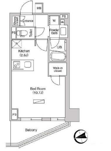 エミリブ石神井公園　1105号室　間取り