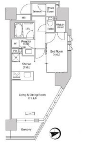 エミリブ石神井公園　414号室　間取り