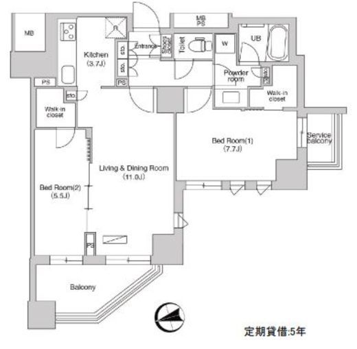 エミリブ石神井公園　1406号室　間取り