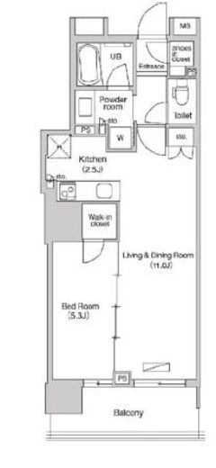 エミリブ石神井公園　1402号室　間取り