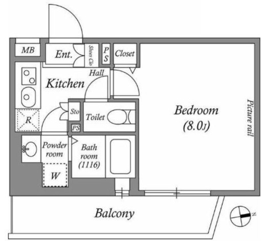 ルクレ上北沢ルネサンスコート　113号室　間取り