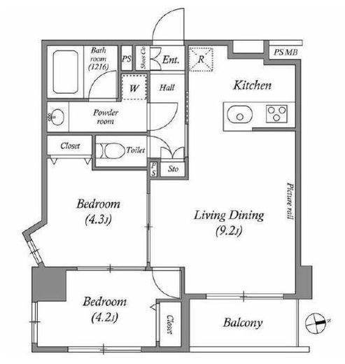 ルクレ上北沢ルネサンスコート　311号室　間取り