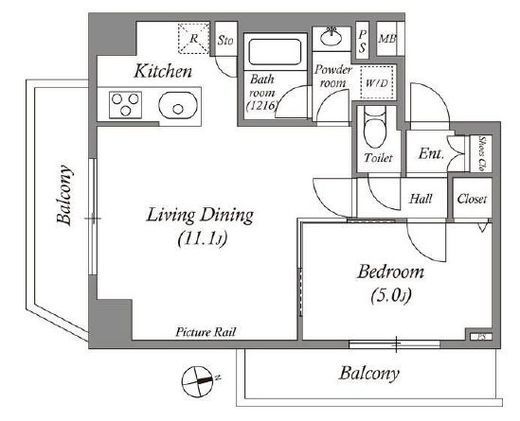 ルクレ上北沢ルネサンスコート　412号室　間取り