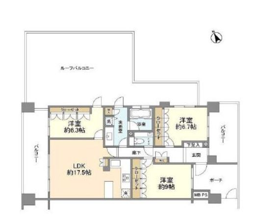 クリオレミントンハウス阿佐ヶ谷　1201号室　間取り