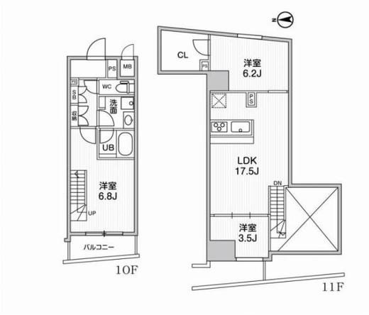 ALTERNA中野 (オルタナ中野)　1004号室　間取り
