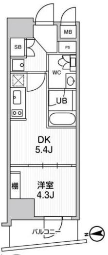 ALTERNA中野 (オルタナ中野)　305号室　間取り