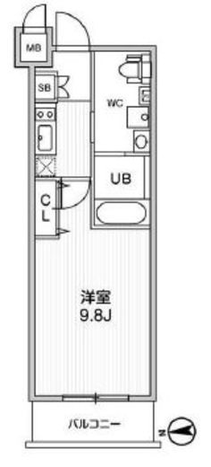 ALTERNA中野 (オルタナ中野)　702号室　間取り