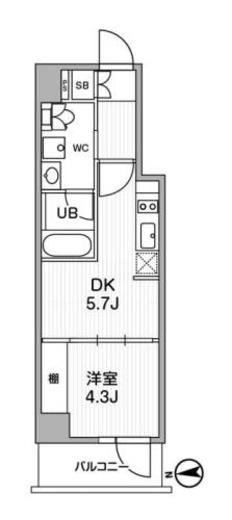 ALTERNA中野 (オルタナ中野)　703号室　間取り