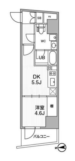 ALTERNA中野 (オルタナ中野)　807号室　間取り