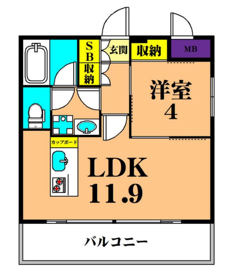 フレンシア南品川　205号室　間取り