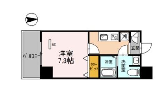 リベラーレ中野　102号室　間取り