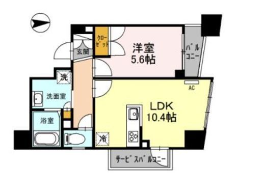 リベラーレ中野　606号室　間取り