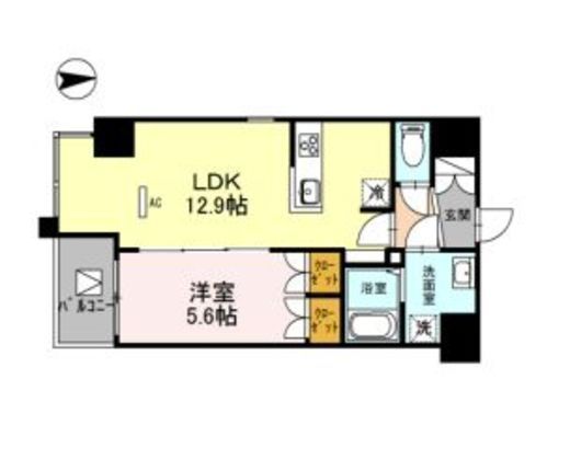 リベラーレ中野　903号室　間取り
