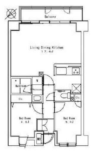 パークフロント中野新井薬師　1405号室　間取り
