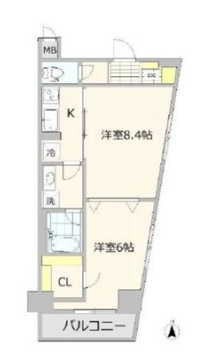 シンフォニーシティ荻窪　407号室　間取り