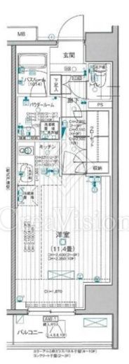 デュオステージ新高円寺　902号室　間取り