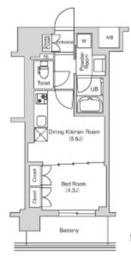 エミリブ鷺ノ宮　208号室　間取り