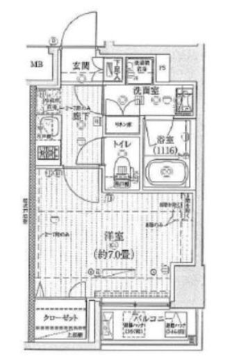 プレール・ドゥーク西新宿5丁目　501号室　間取り
