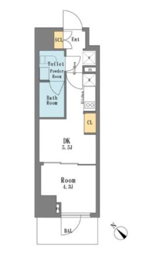 グランカーサ東中野　602号室　間取り