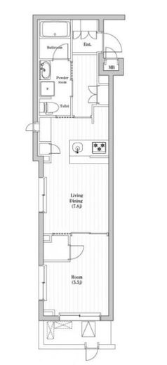 レジデンス東中野ガーデン　109号室　間取り