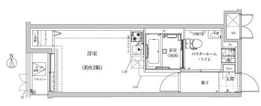 パティーナ中野　101号室　間取り