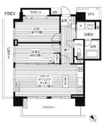 グランピラー高井戸　305号室　間取り