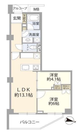ルフォン中野上鷺宮壱番館　4F1号室　間取り
