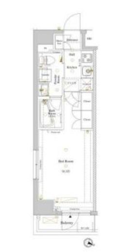 ルクレ高円寺アジールコート　404号室　間取り
