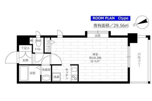 ステージファースト中野駅前　801号室　間取り