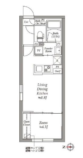 グローリオシェルト永福町　304号室　間取り