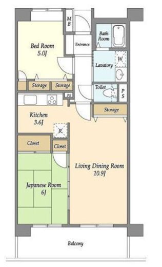 UURコート白鷺　505号室　間取り