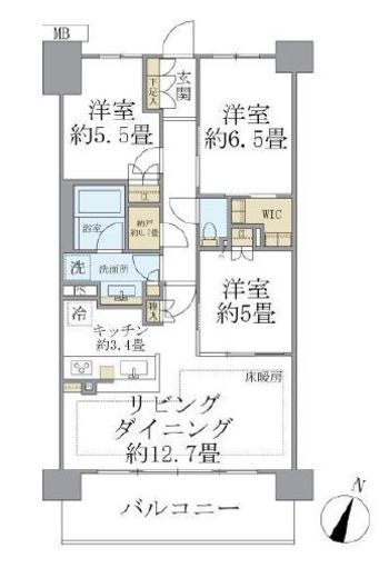 ブリリアシティ石神井公園アトラス　6-306号室　間取り
