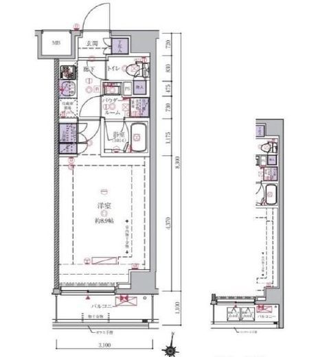 ガリシア中野富士見町　505号室　間取り