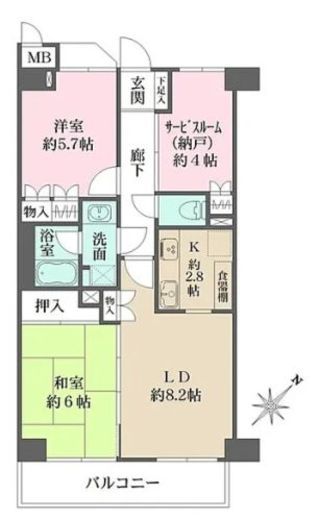 藤和シティホームズ荻窪駅前　704号室　間取り