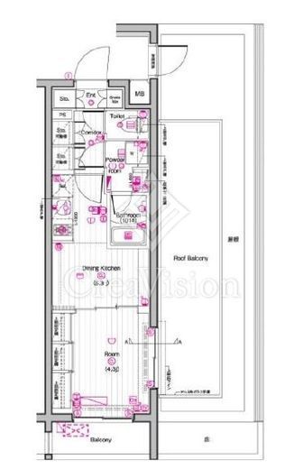 THE PREMIUM CUBE G 東中野 (ザ プレミアムキューブジー東中野)　320号室　間取り