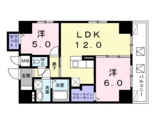 レジデンス桜樺　401号室　間取り