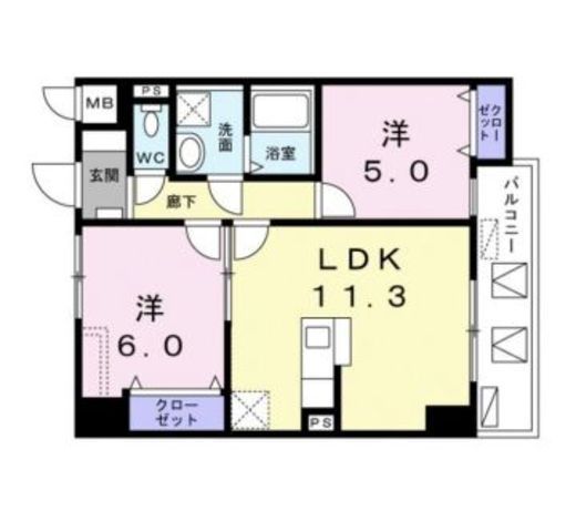 レジデンス桜樺　502号室　間取り