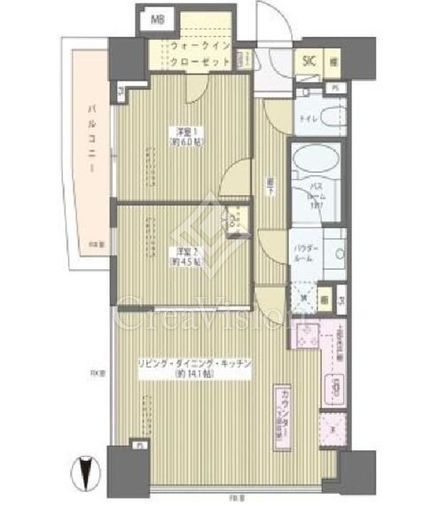 シティタワー大泉学園　26F1号室　間取り