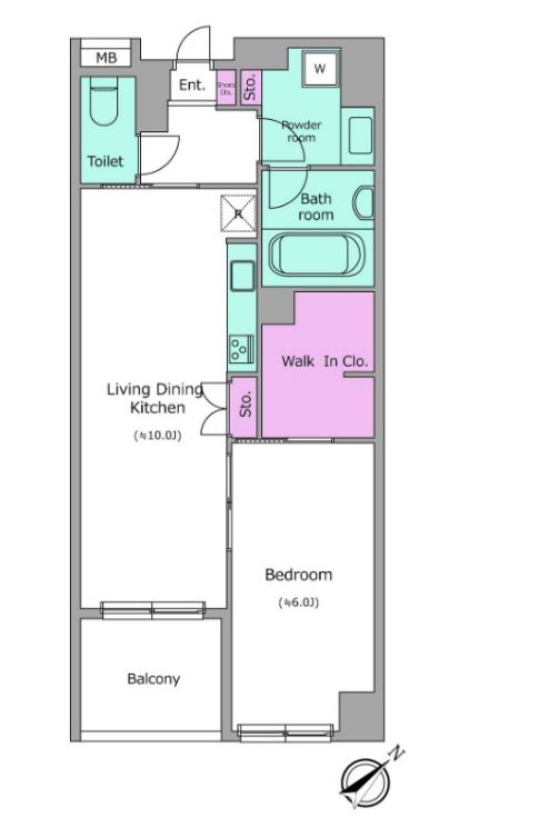 レジディア日本橋浜町　403号室　間取り