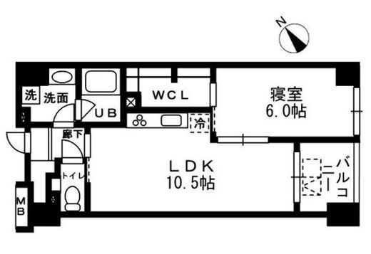 レジディア日本橋浜町　602号室　間取り